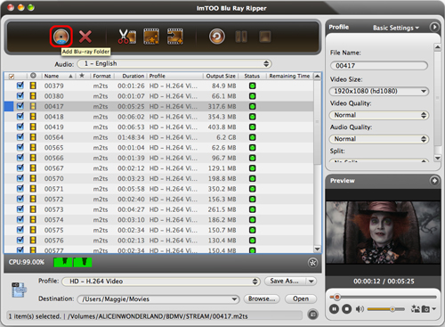 ImTOO Blu Ray Converter for Mac Guide - Add