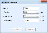 ImTOO DVD to Pocket PC Converter Guide - Bitrate calculator