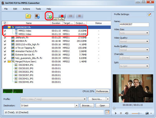 ImTOO FLV to MPEG Converter