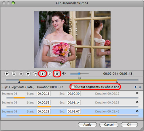 ImTOO HD Video Converter for Mac - clip