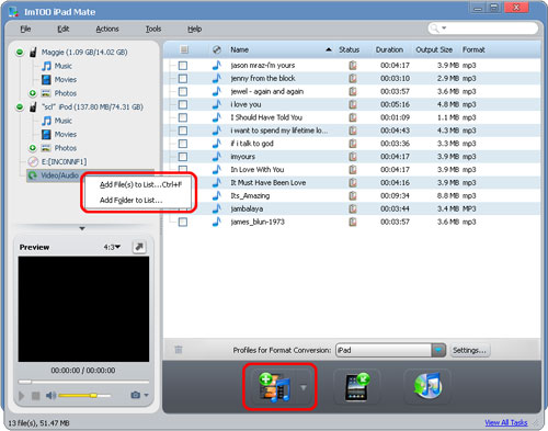 Transfer videos to iPad