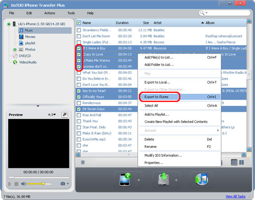ImTOO Iphone Transfer Plus