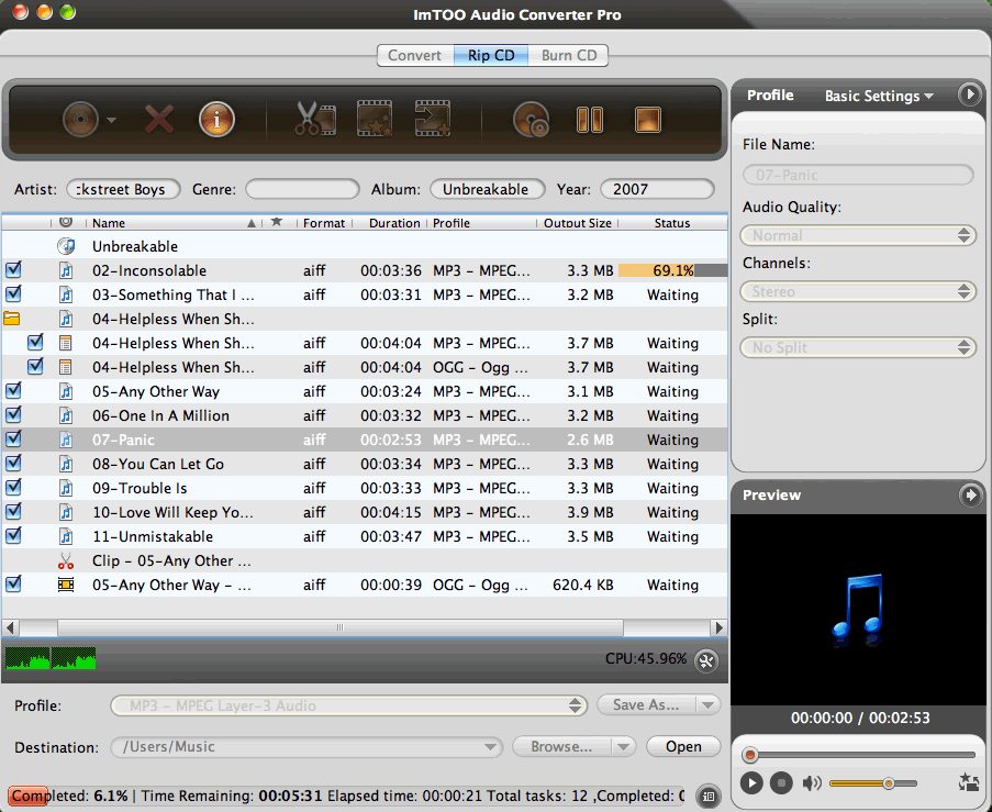 ImTOO Audio Converter Pro for Mac